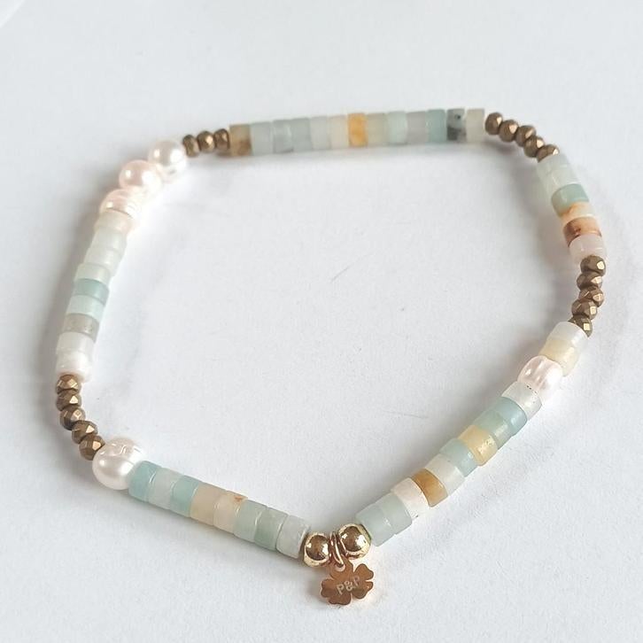 Pimps and pearls armband edelsteen, Verzenden