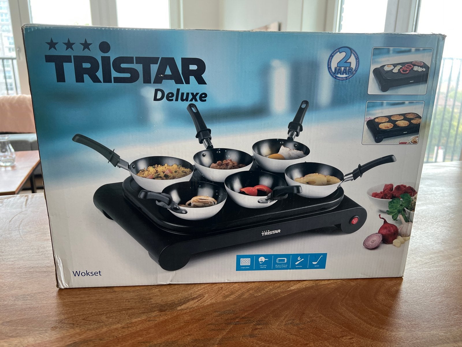Tristar Deluxe Wokset - 6 pannen met antiaanbaklaag, Ophalen, Overige materialen, Gebruikt, Antiaanbaklaag