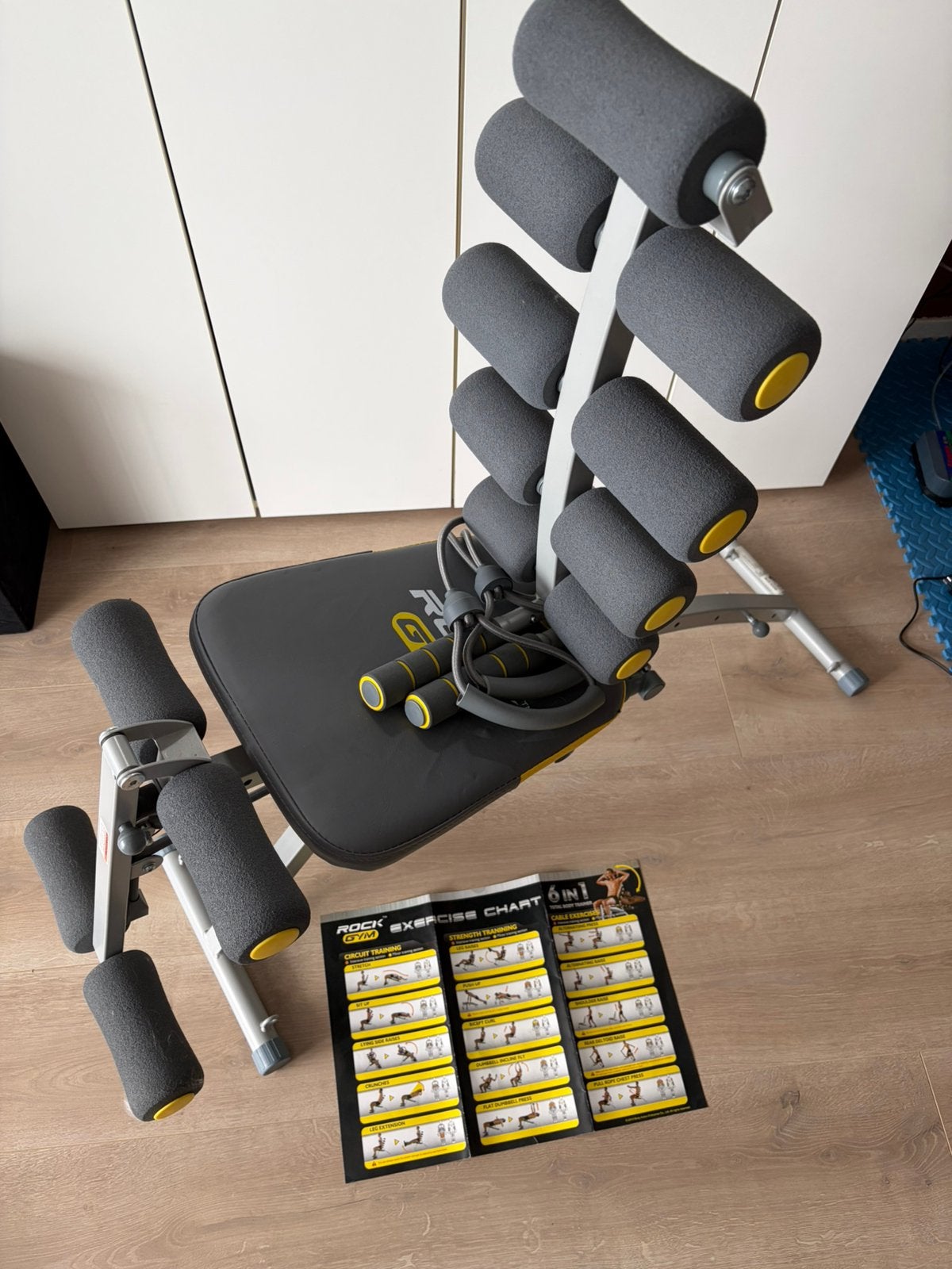 Sport bankje rock Gym 6 in 1, Ophalen, Zo goed als nieuw, Krachtstation