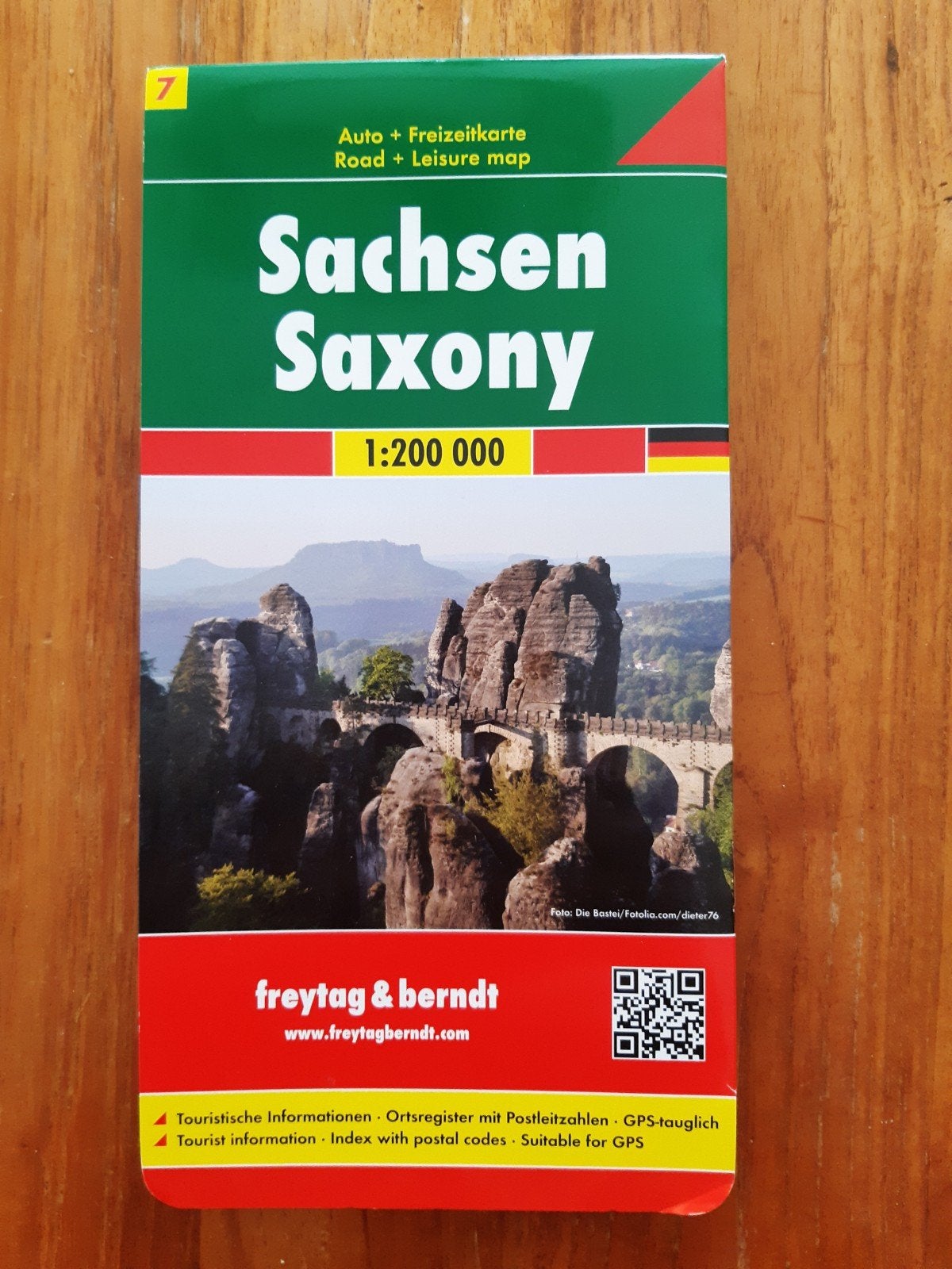 Landkaart / Routekaart Saksen, Duitsland, zgan, Boeken, Atlassen en Landkaarten, 2000 tot heden, Ophalen of Verzenden, Duitsland
