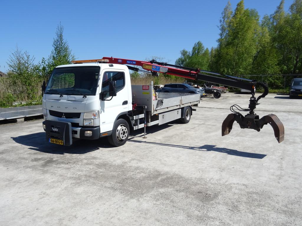 Mitsubishi Canter Fuso * LAADKRAAN handy 340 * EX GEMEENTE *, 3795 kg, Stof, Gebruikt, Euro 6