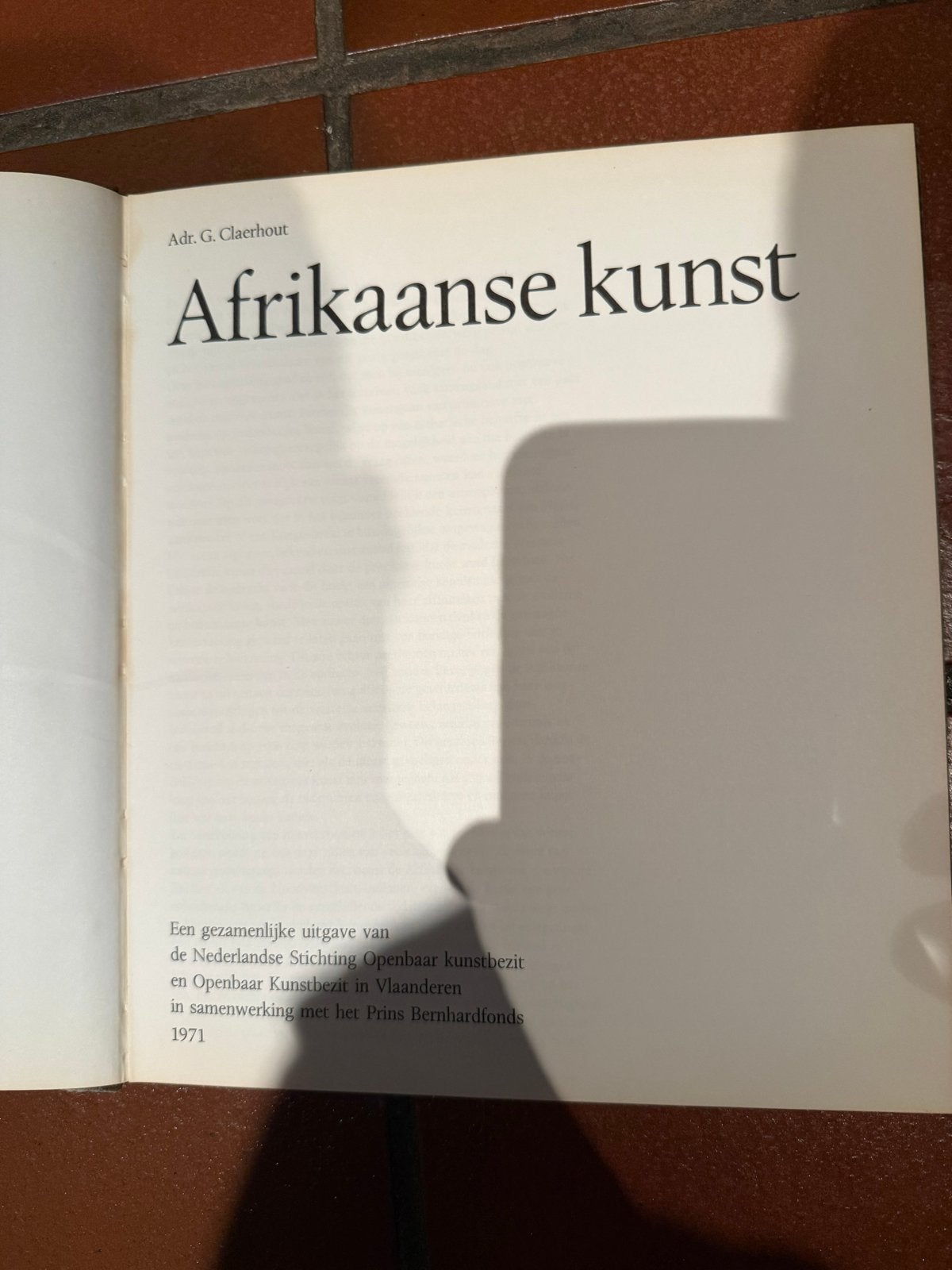 Afrikaanse kunst - Adr. G. Claerhout (1971), Ophalen of Verzenden