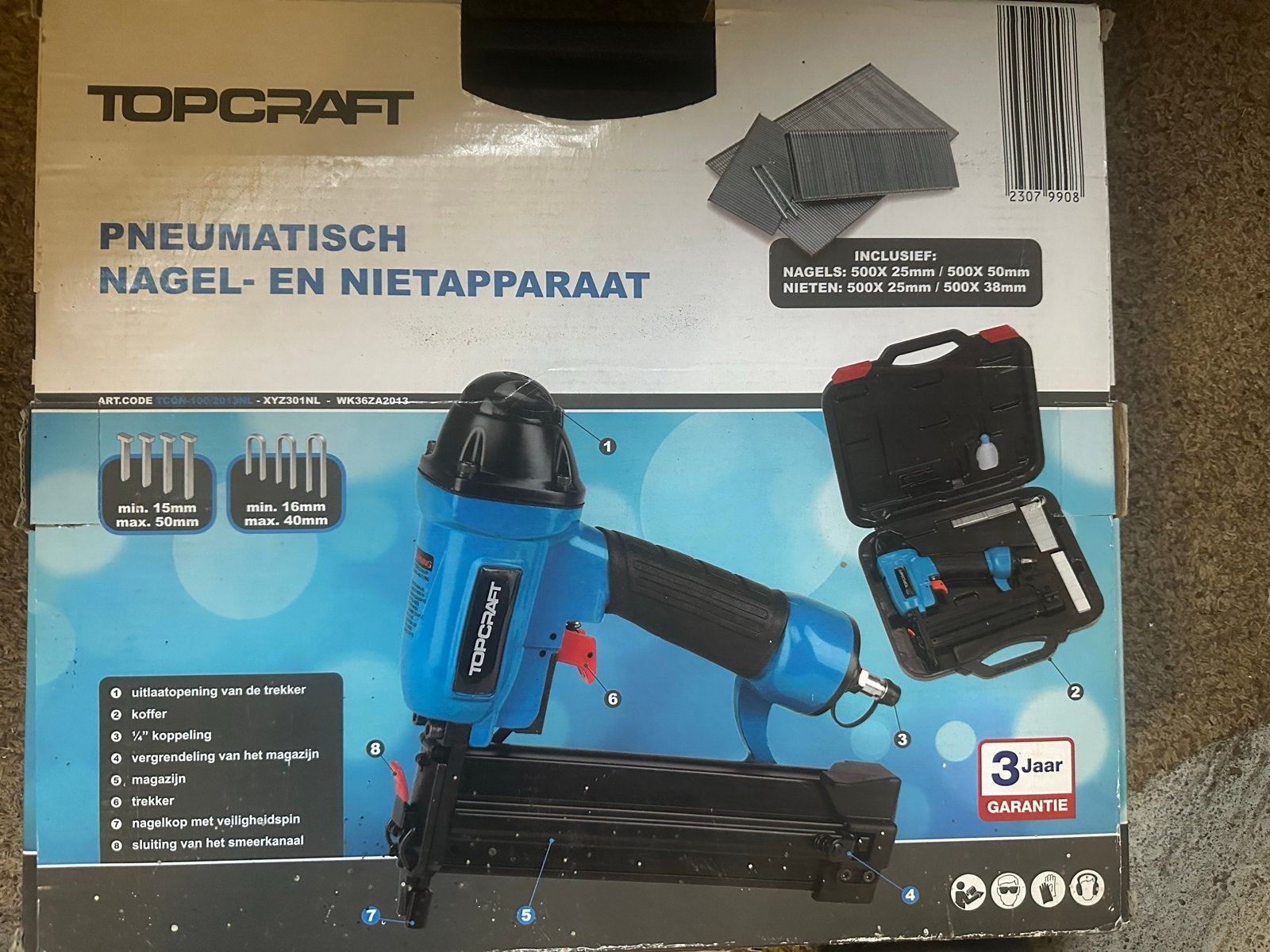 Pneumatisch Nagel- en Nietapparaat - Ongebruikt, Ophalen of Verzenden, Nieuw