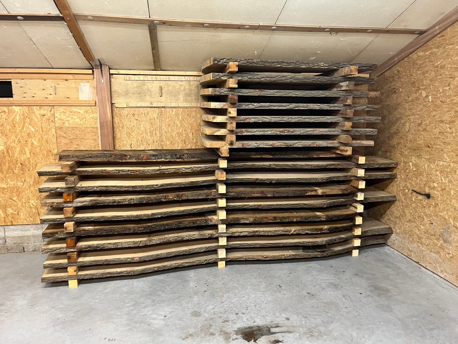 Eiken boomstamtafels/wandplanken/bartafels, Eiken, Nieuw, Ophalen of Verzenden, Plank