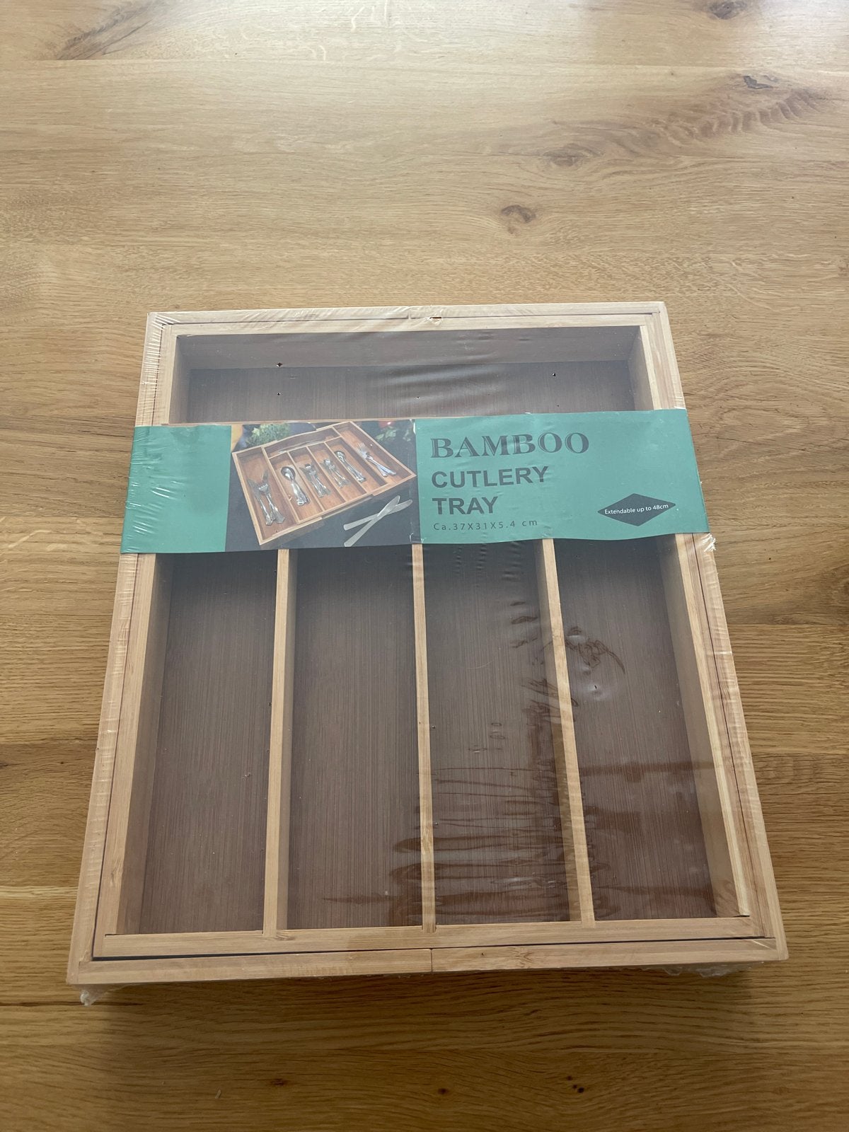 Bamboe bestekbak uitschuifbaar - nieuw in verpakking, Overige typen, Hout, Nieuw, Ophalen of Verzenden