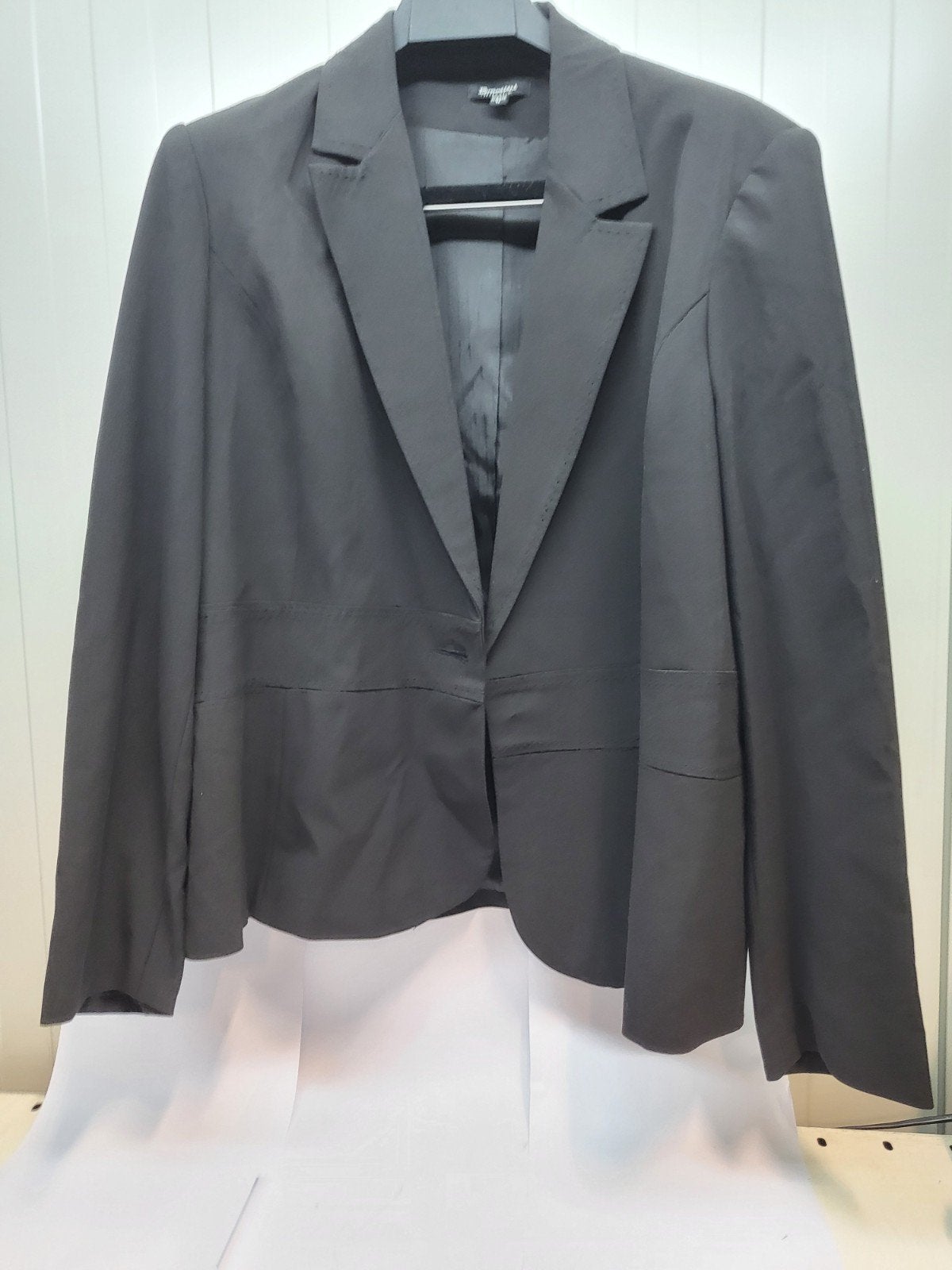 Brandtex Dames Blazer Zwart Maat 52, Ophalen of Verzenden, Zo goed als nieuw, Maat 52/54 (L), Zwart