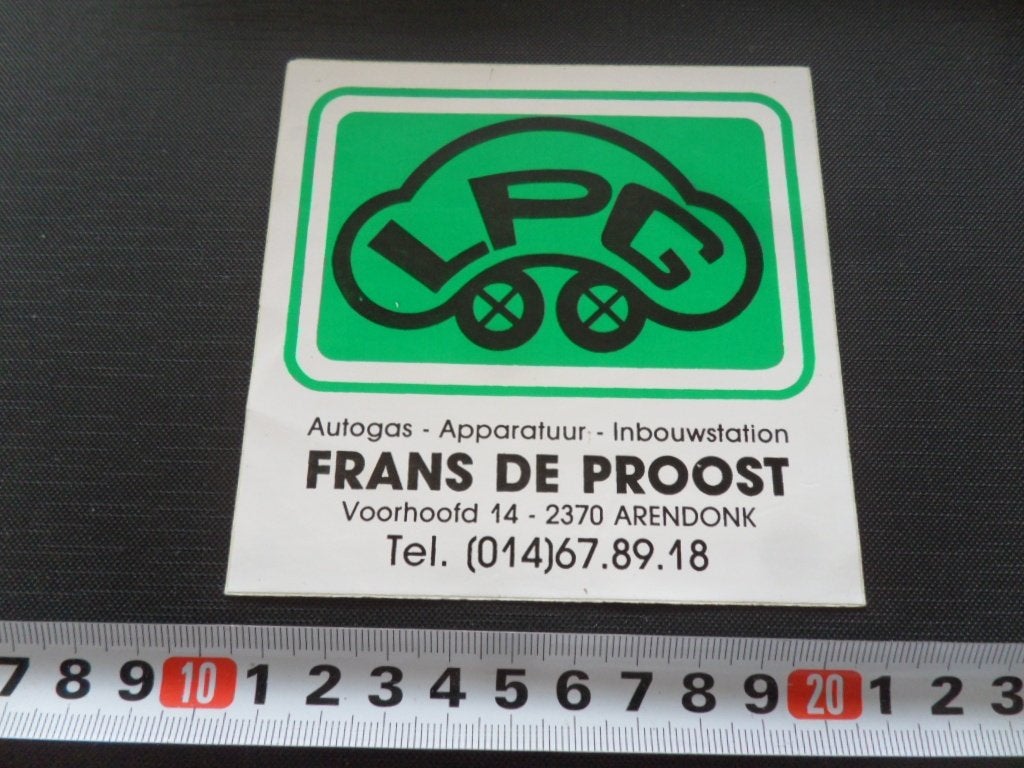 sticker belgië arendonk LPG autogas inbouw frans de proost, Ophalen, Zo goed als nieuw