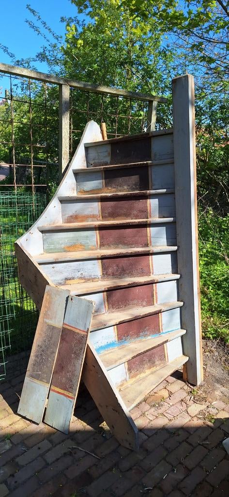 Oude houten trap - antiek, Doe-het-zelf en Verbouw, Ladders en Trappen, Ophalen of Verzenden