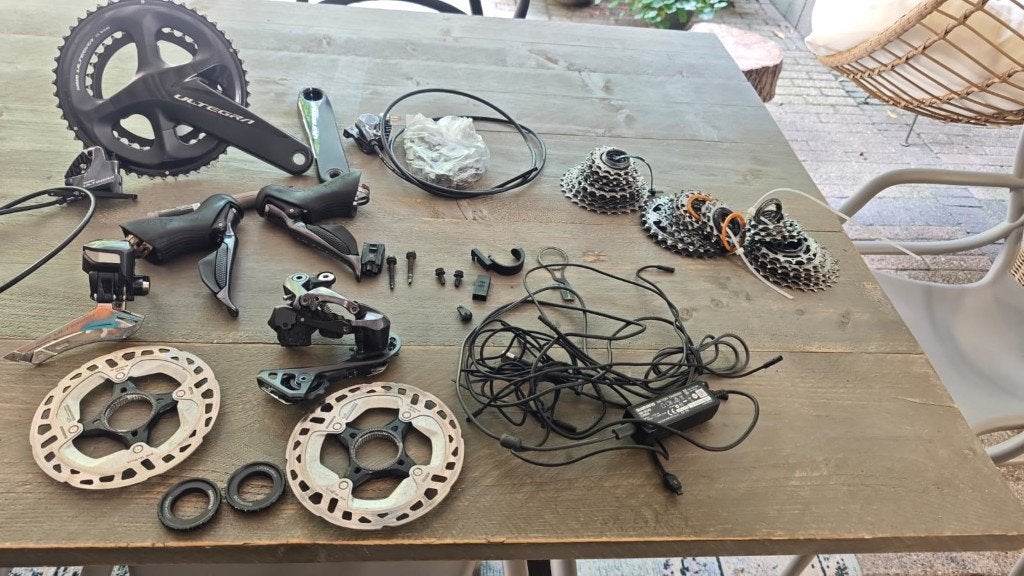 Ultegra Di2 R8070 groep, Fietsen en Brommers, Gebruikt, Overige typen, Ophalen of Verzenden, Aluminium