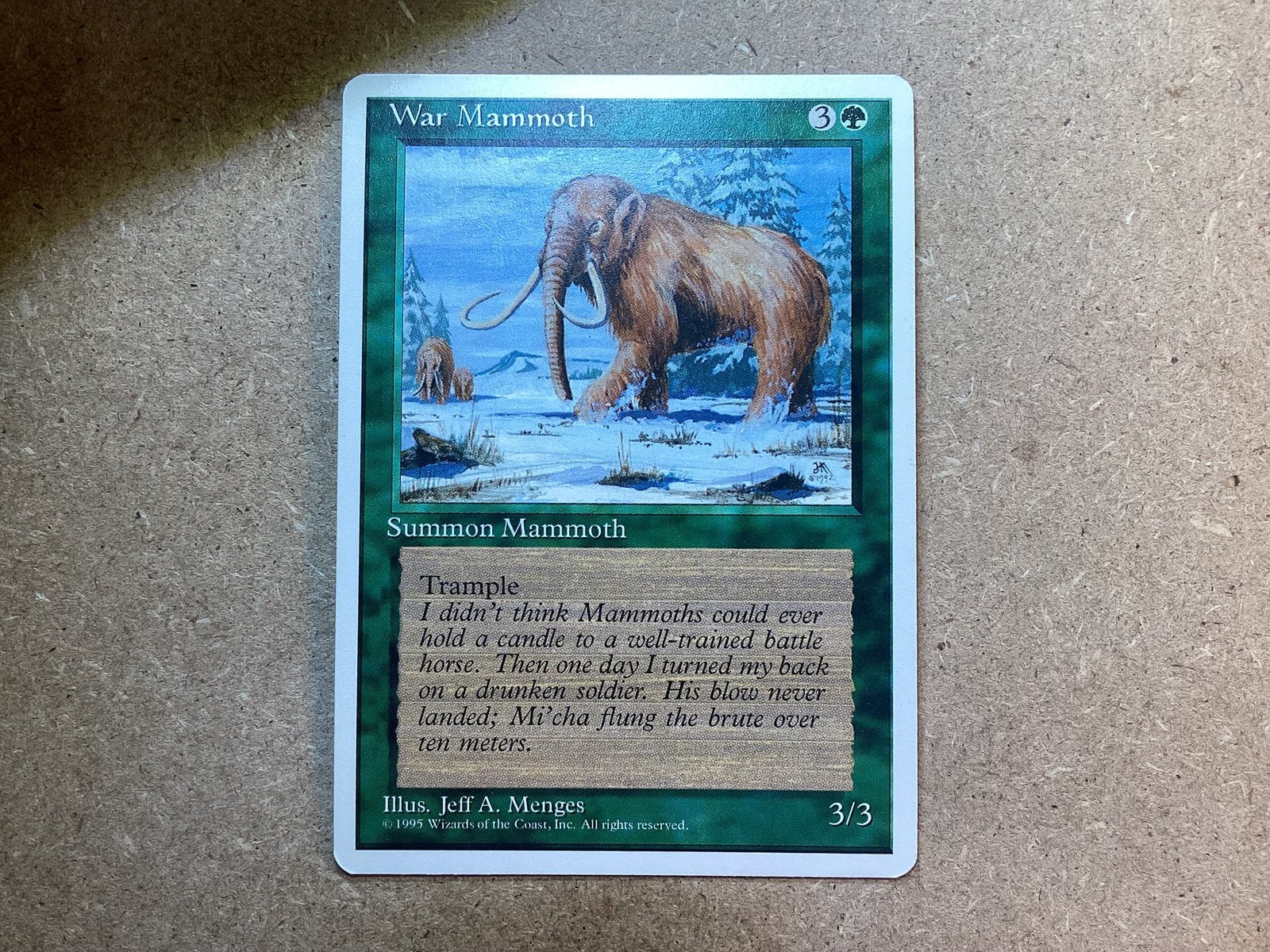 1x War Mammoth (Excellent), Ophalen of Verzenden, Zo goed als nieuw, Losse kaart