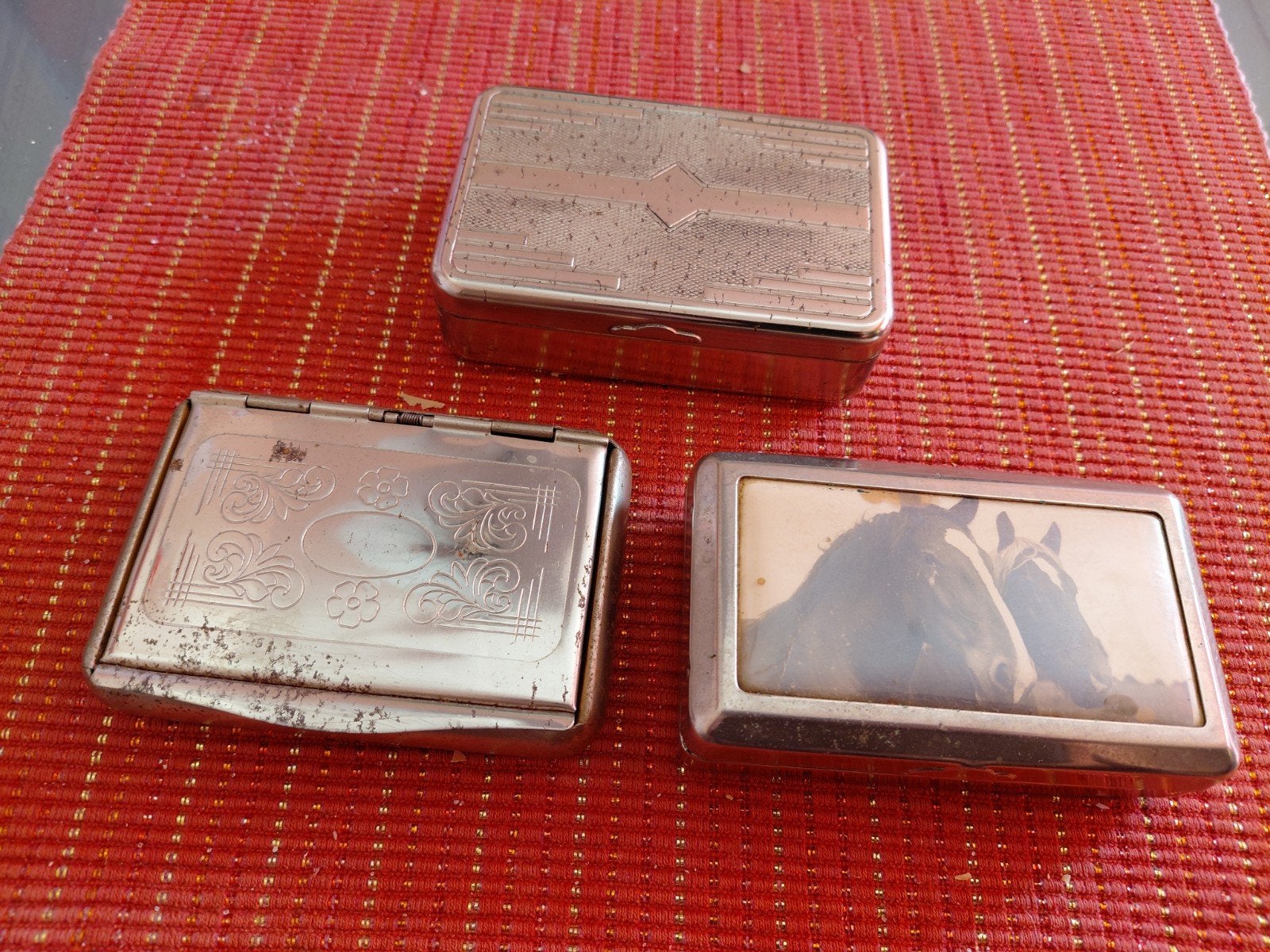 3 Vintage Sigarettendoosjes - Diverse Ontwerpen, Ophalen of Verzenden, Gebruikt