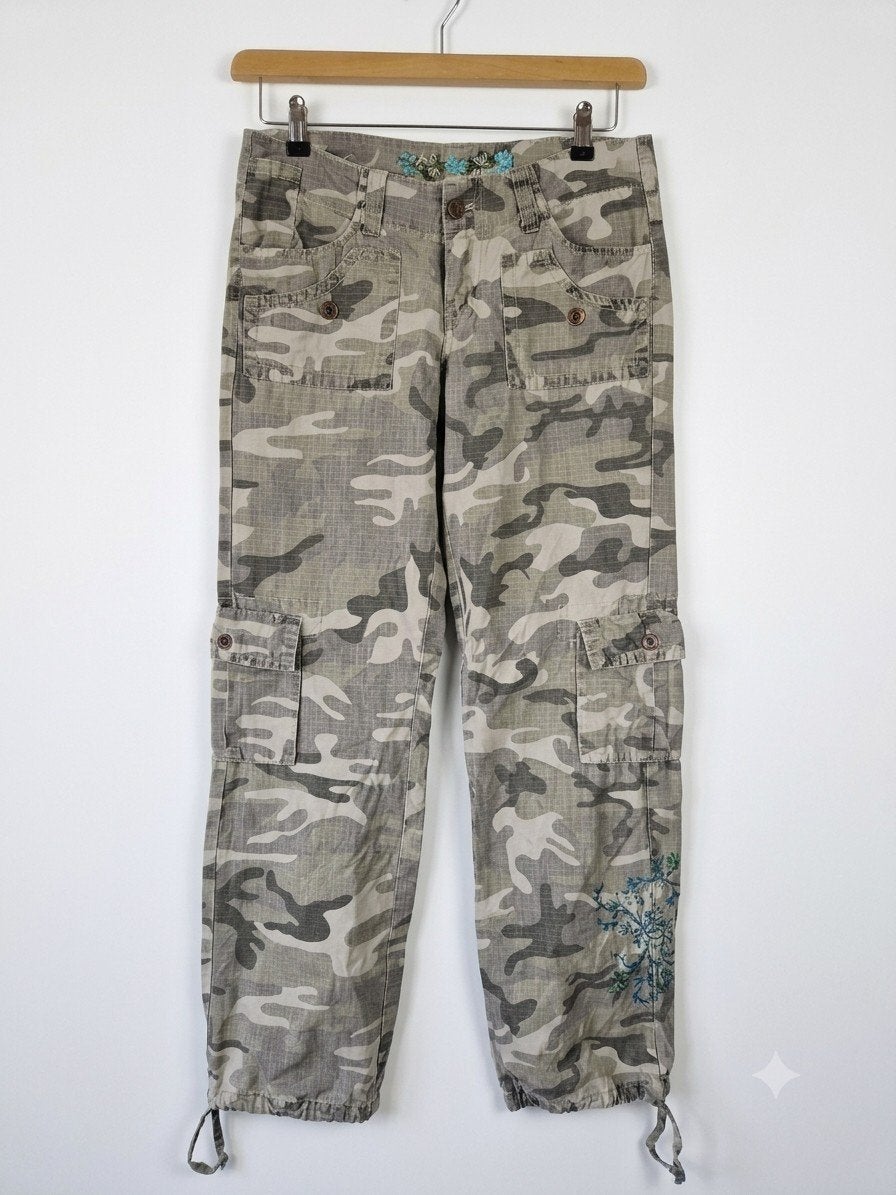 Y2K Cars Jeans Camouflage Cargo Pants 36 S, Kleding | Dames, Meerkleurig, Ophalen of Verzenden, Zo goed als nieuw, Maat 36 (S)