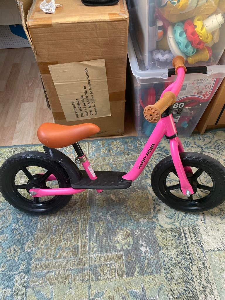 Loopfiets Happy Rider - Roze, Ophalen, Gebruikt, Loopfiets
