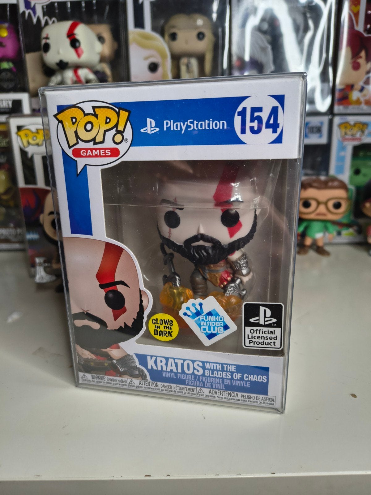 Funko Pop! Kratos God of War #154 Glow in the Dark, Verzamelen, Poppetjes en Figuurtjes, Ophalen of Verzenden, Zo goed als nieuw