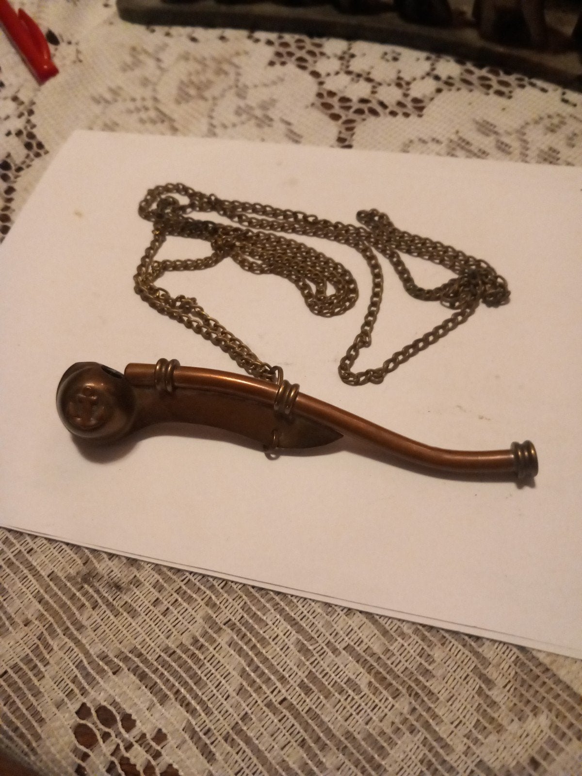 Vintage Bootsman Fluit met Ketting, Ophalen of Verzenden