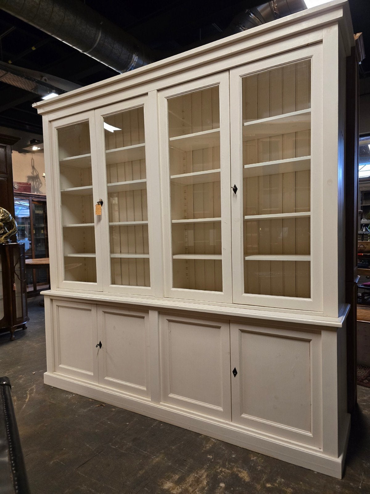 charmante witte vitrinekast | buffetkast | boekenkast, Huis en Inrichting, Het kabinet, 200 cm of meer, Het kabinet, Ophalen of Verzenden