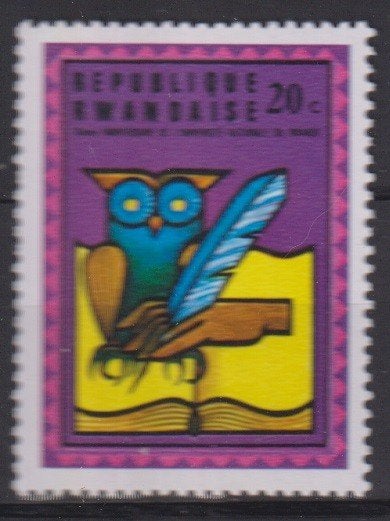 Rwanda 1970 Universiteit Schrijven ganzeveer, Verzenden, Postfris, Dier of Natuur