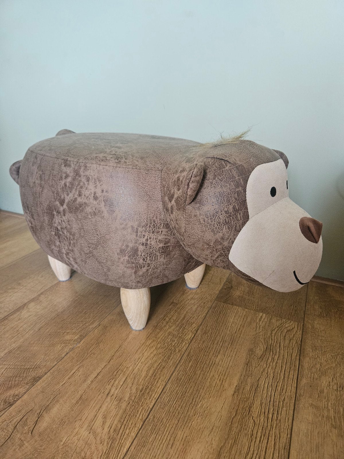 Heel leuk apen krukje, Huis en Inrichting, Ophalen, Zo goed als nieuw, Rond, Jungle kinderkamer dieren