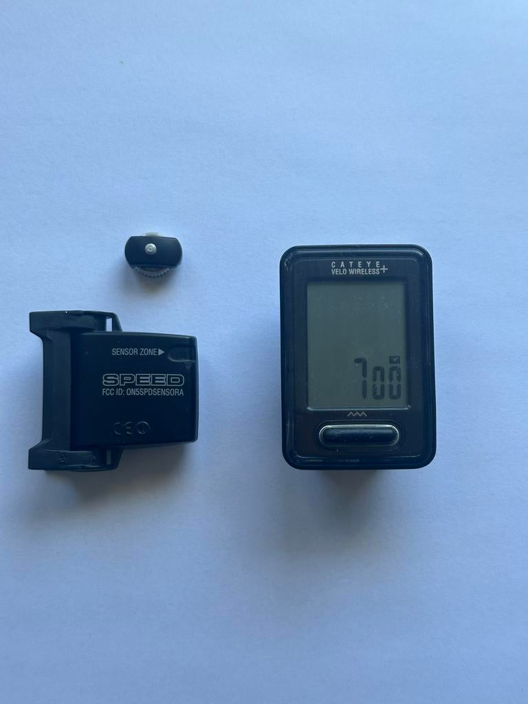 Cateye Velo Wireless+ fietscomputer, Fietsen en Brommers, Fietsaccessoires | Fietscomputers, Zo goed als nieuw, Draadloos, Ophalen of Verzenden