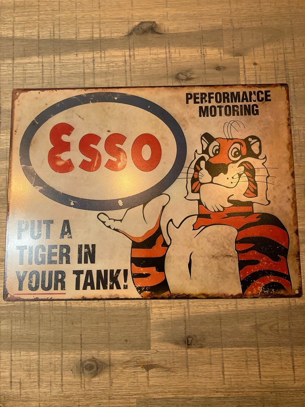 Esso 'Put a Tiger in Your Tank' Reclamebord, Verzamelen, Ophalen of Verzenden, Zo goed als nieuw, Reclamebord