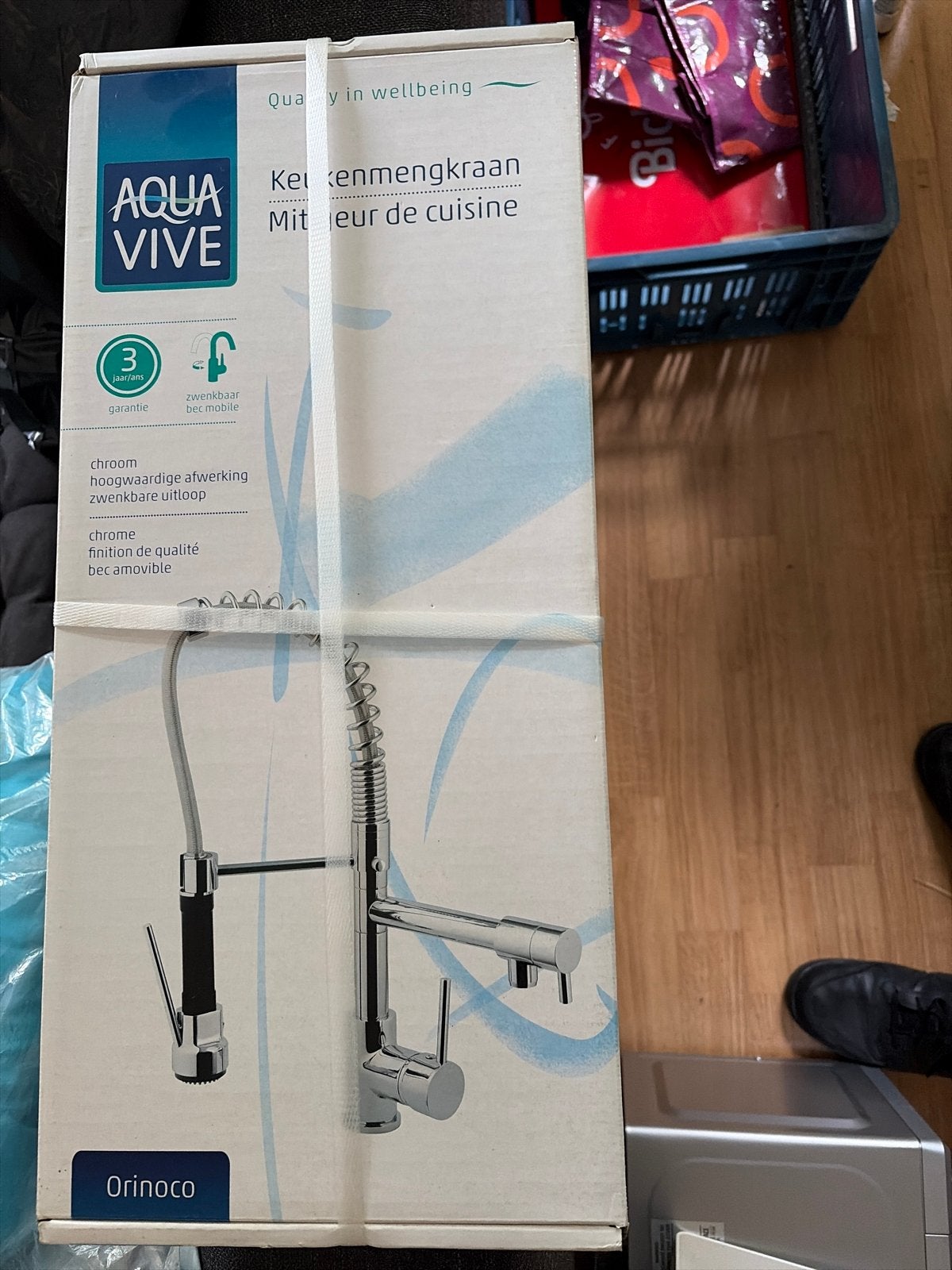 Aqua Vive Orinoco Keukenmengkraan - Nieuw in Doos, Ophalen, Overige typen, Metaal, Overige merken