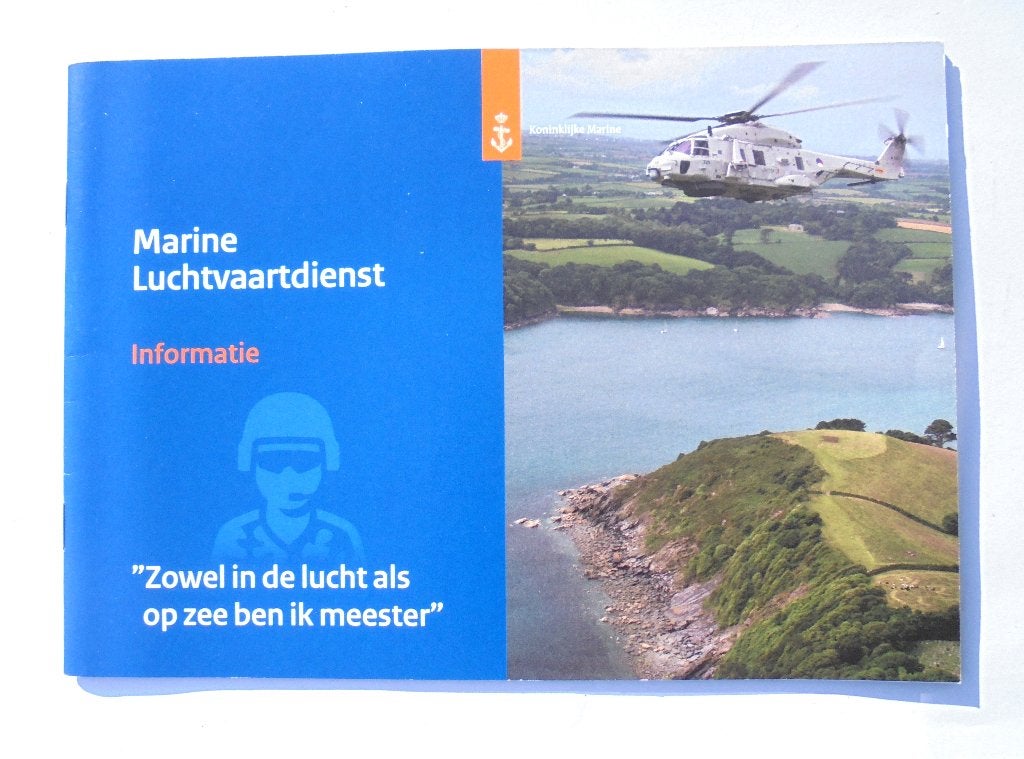 Brochure Marine Luchtvaartdienst - NH-90, Geschiedenis, MLD, Ophalen of Verzenden, Marine, Nederland, Boek of Tijdschrift