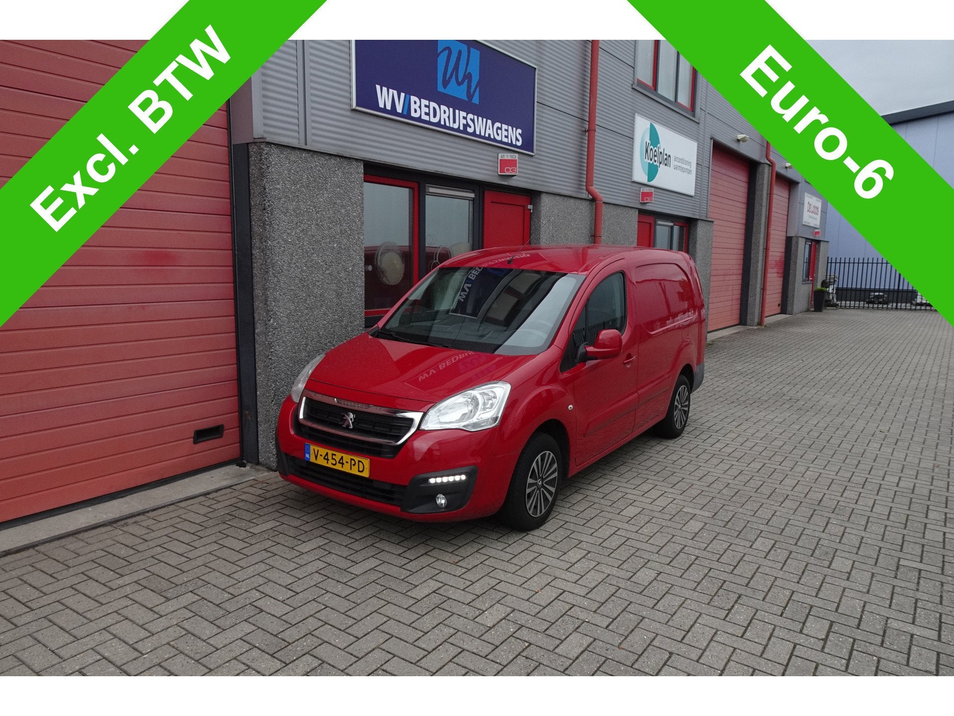 Peugeot Partner partner 1.6 bleu hdi lange uitvoering 3 zits, Auto's, Gebruikt, Euro 6, 4 cilinders, Bedrijf