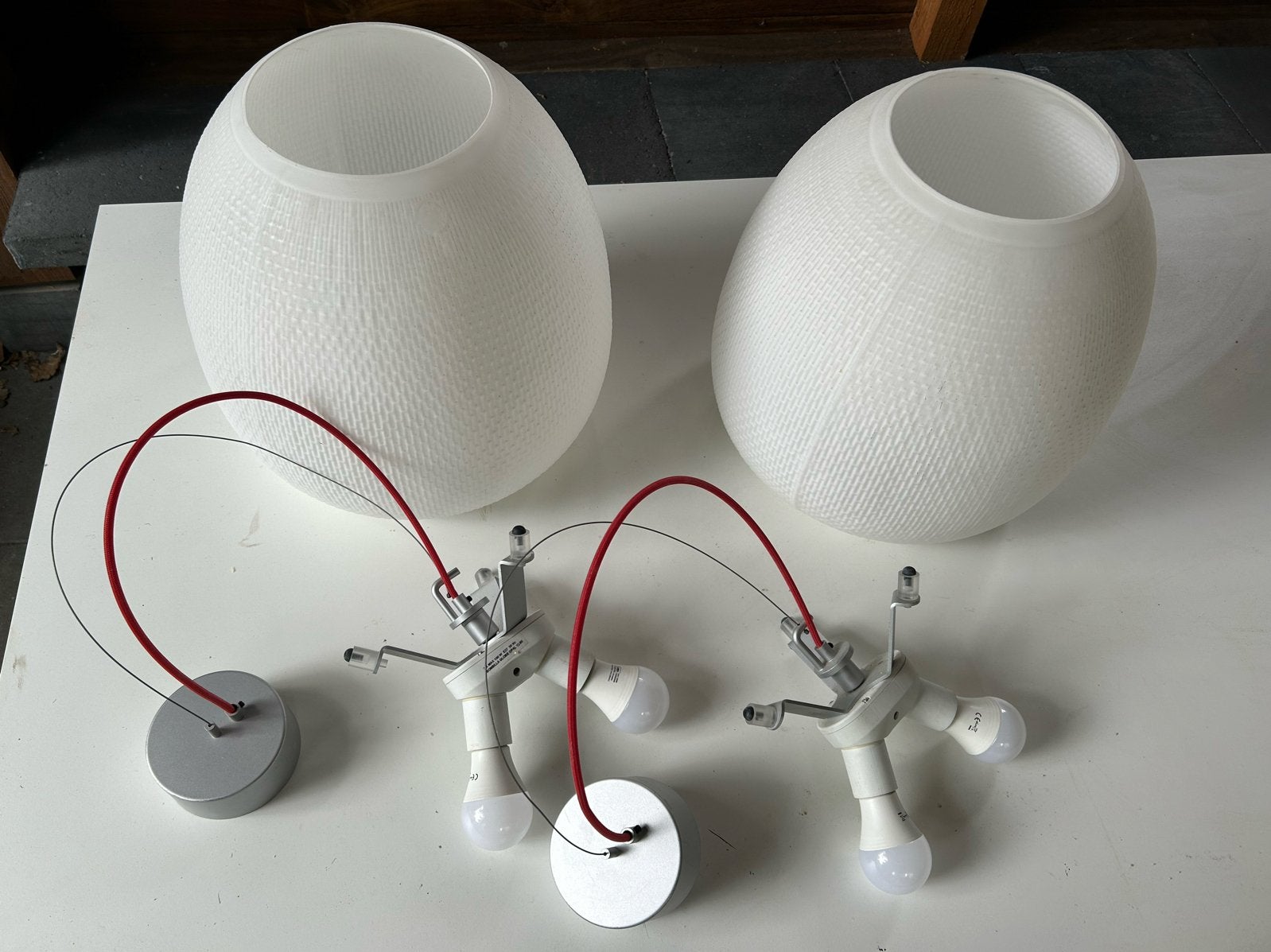 Marset Gran Via Hanglampen - Set van 2, Huis en Inrichting, Ophalen, Gebruikt, Glas, E27 (groot)