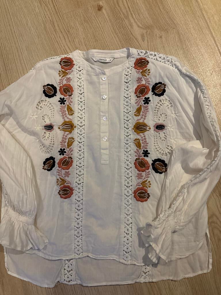 Summum blouse met borduursels. Maat 38, Ophalen of Verzenden, Zo goed als nieuw, Maat 38/40 (M), Wit