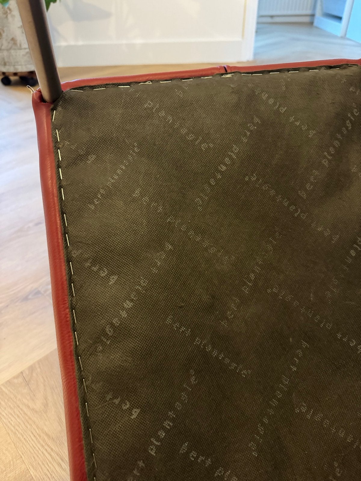 6x Rode Bert Plantagie eetkamerstoelen - prima staat, Ophalen, Gebruikt, Leer, Vijf, Zes of meer stoelen