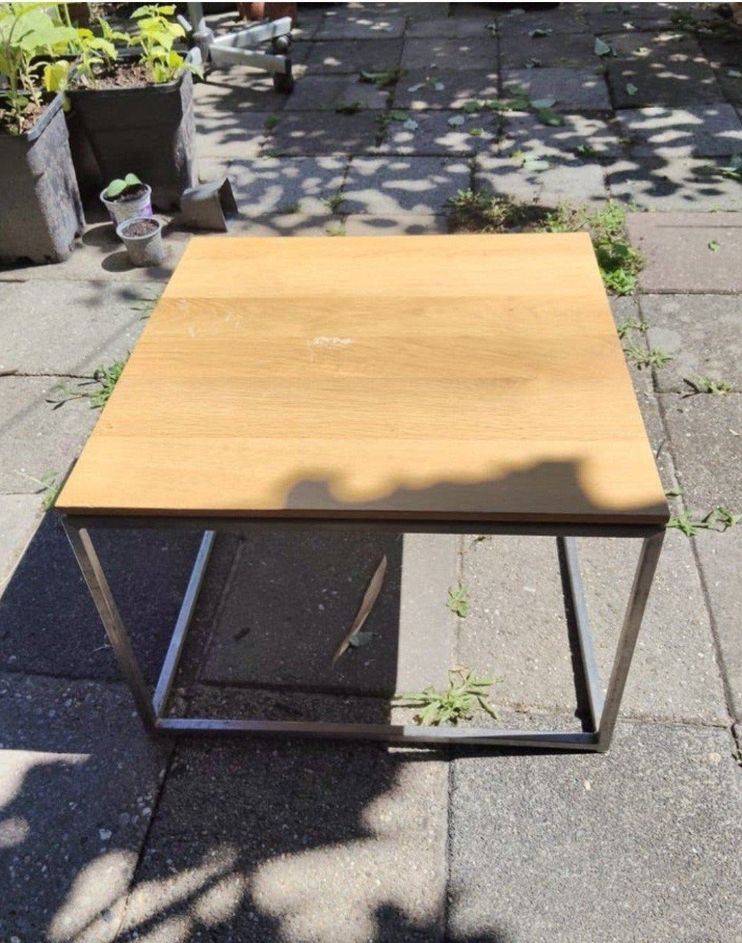 Etnicraft sidetable/maat:35x50, Ophalen of Verzenden, 25 tot 50 cm, Rechthoekig, 100 tot 150 cm