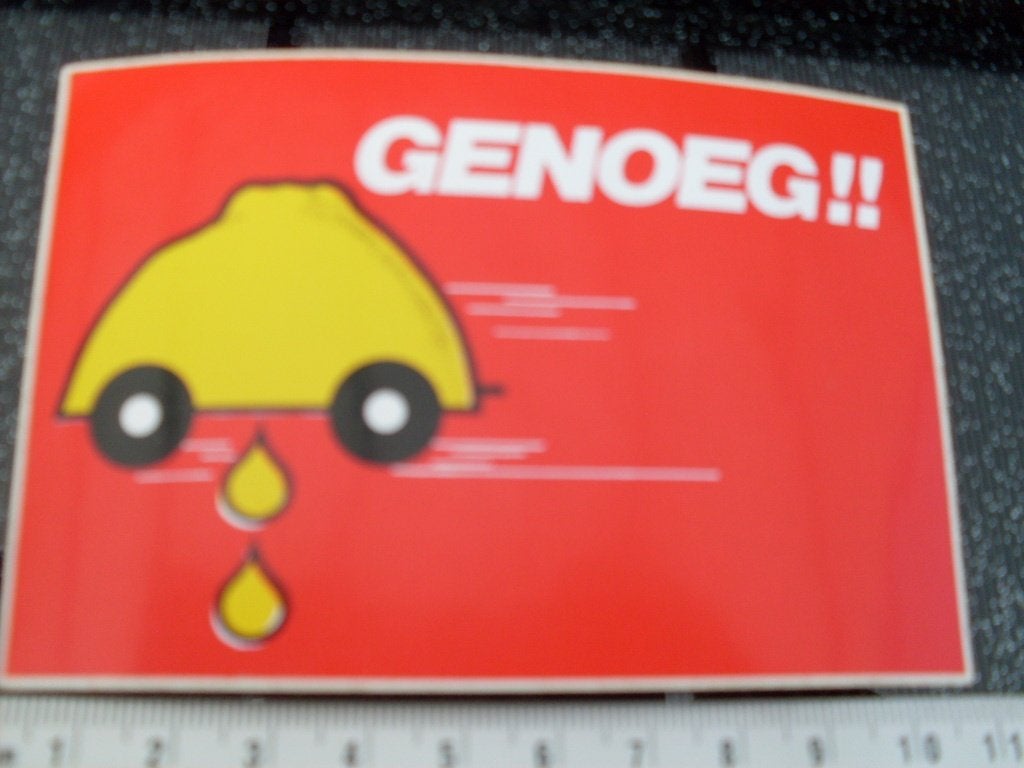 sticker genoeg!! olie lekken uit auto car anti niet geen, Verzenden, Zo goed als nieuw, Auto of Motor
