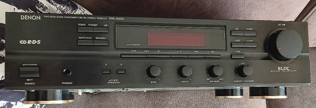 Denon DRA-365RD stereo receiver,in nette staat,werkt goed., Gebruikt, Denon, Ophalen of Verzenden, Minder dan 60 watt