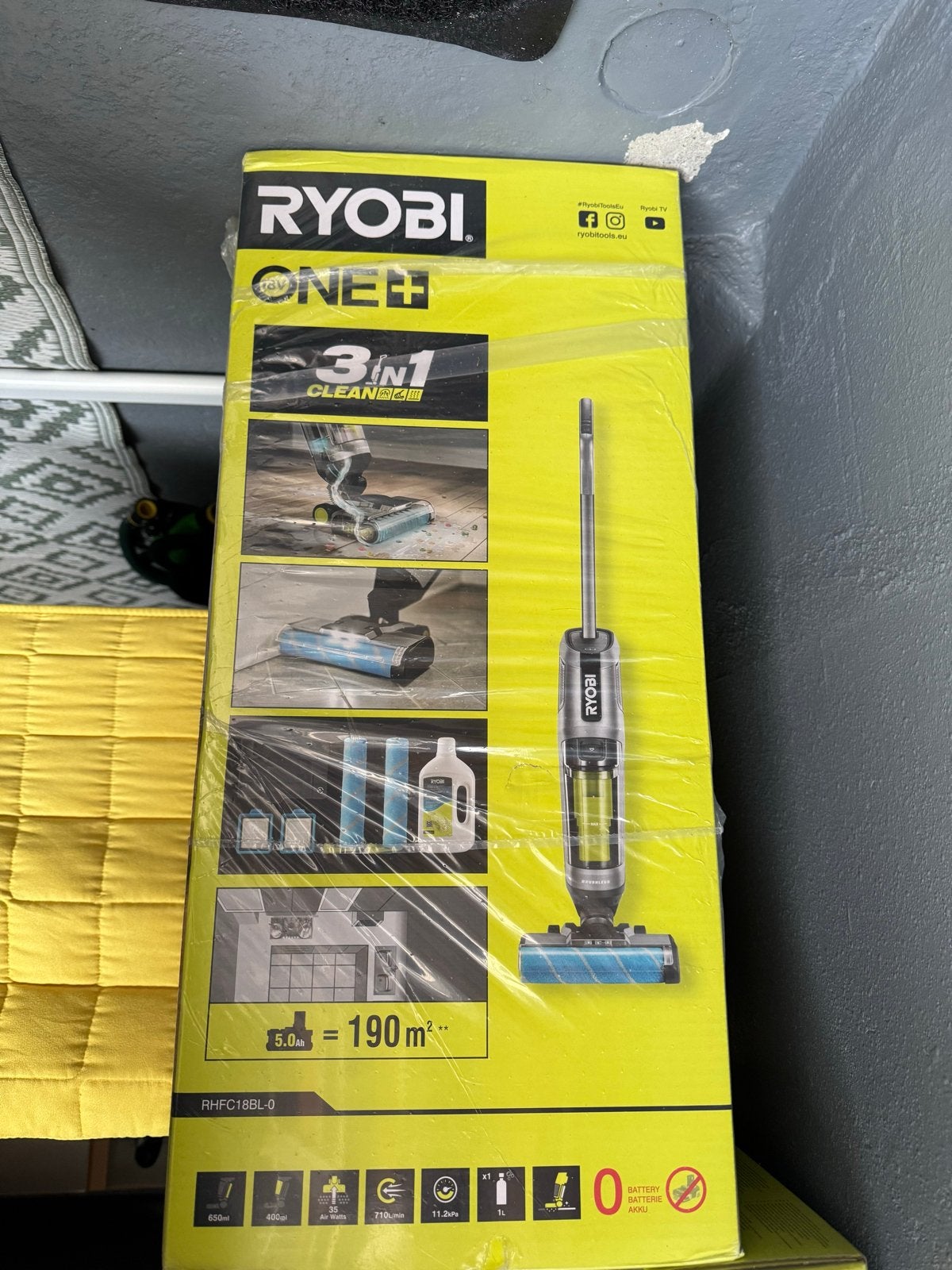 Ryobi ONE+ 18V 3-in-1 Vloerreiniger - Nieuw in doos, Overige merken, Ophalen of Verzenden, Vloerreiniger, Reservoir