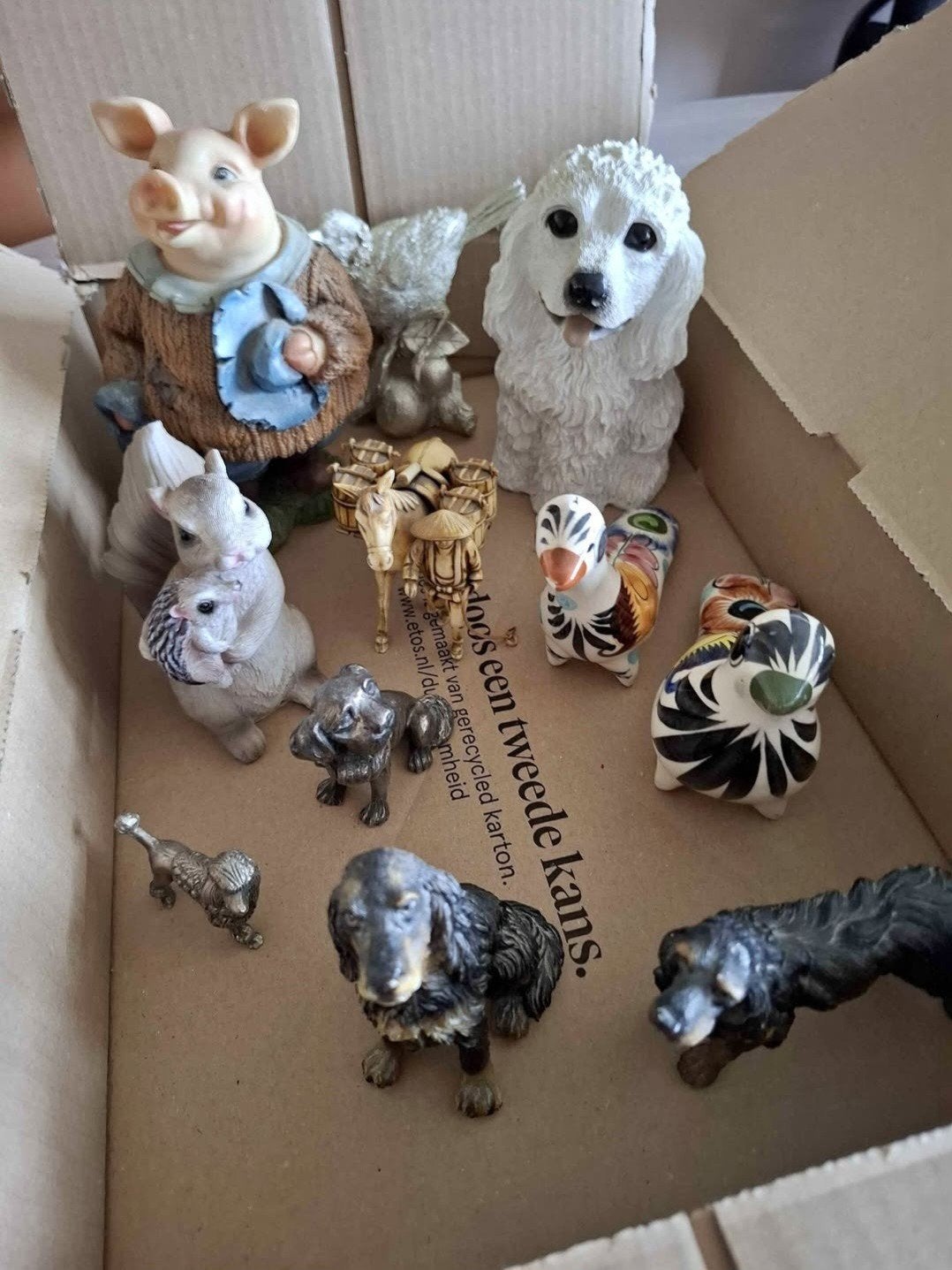 Diverse beeldjes: Boeddha, dieren en fantasy figuren, Verzamelen, Verzenden, Gebruikt, Dier