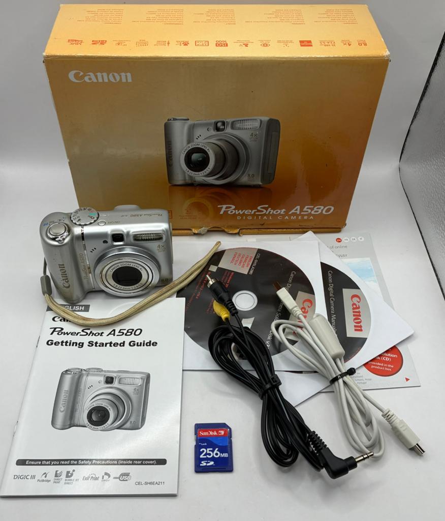 Canon PowerShot A580 - compact camera, Ophalen of Verzenden, Zo goed als nieuw, Canon, 4 t/m 7 keer