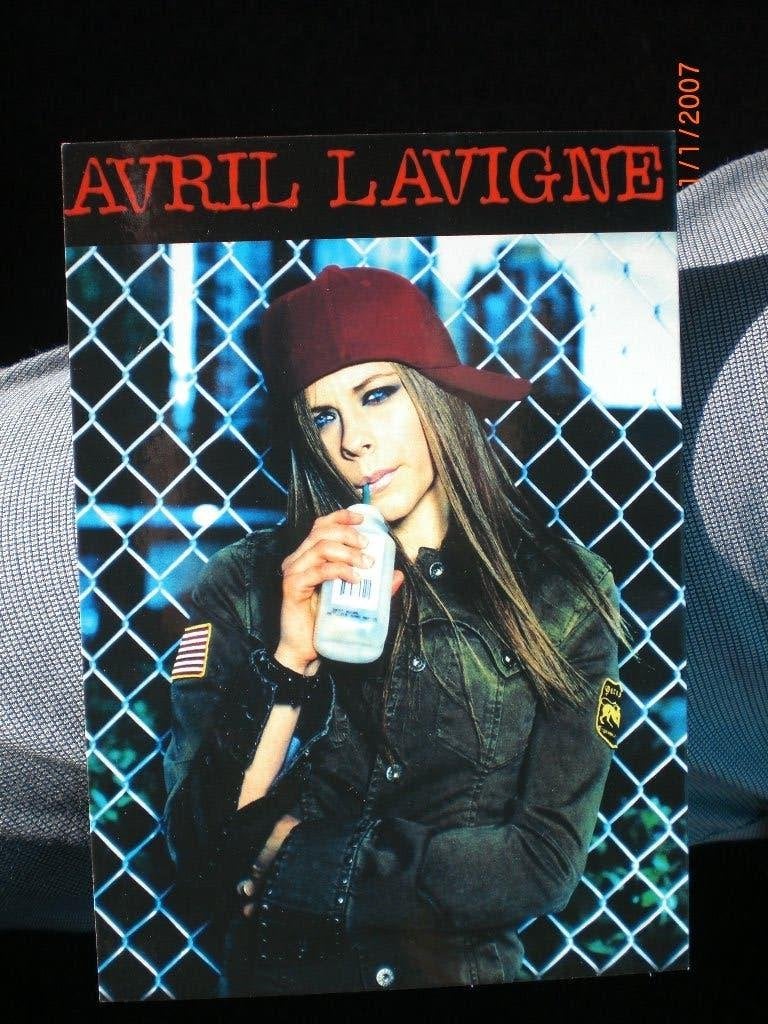 kaart Avril Lavigne, Ophalen of Verzenden, 1980 tot heden, Ongelopen, Sterren en Beroemdheden