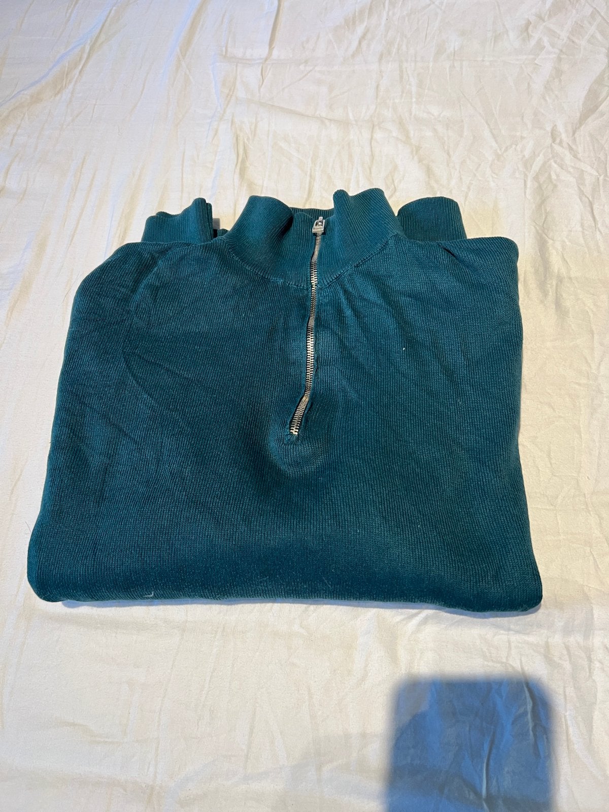 Zara quarterzip trui in groene tint, maat XL, Ophalen of Verzenden, Gedragen, Maat 56/58 (XL), Groen