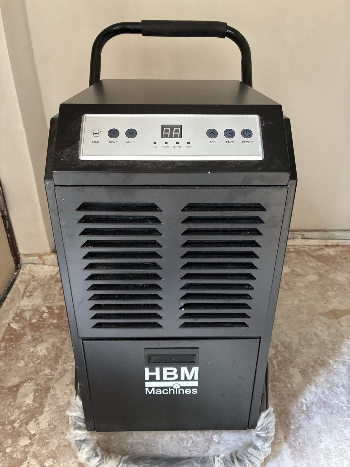 TE HUUR: HBM Machines Luchtontvochter 50L per 24H, Ophalen, Zo goed als nieuw, Luchtontvochter