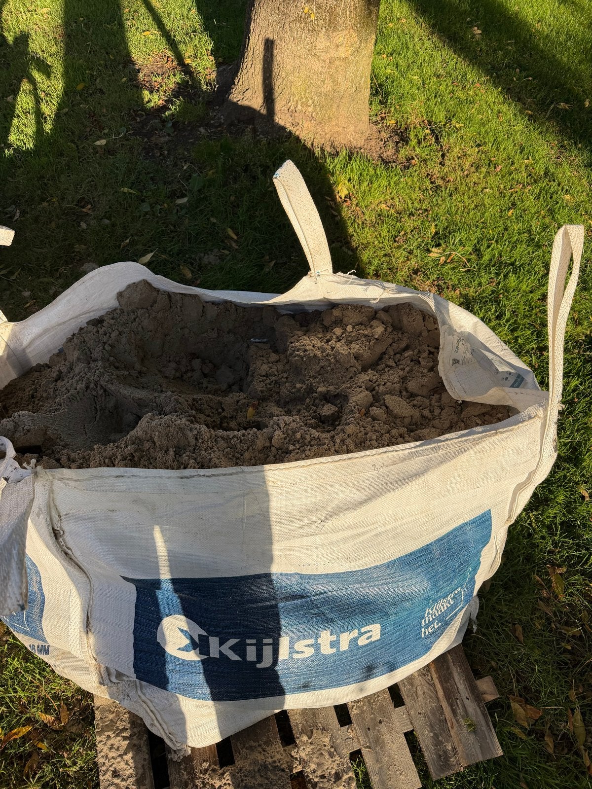 Gratis halve big bag schoon zand, Ophalen, Gebruikt, Ophoogzand