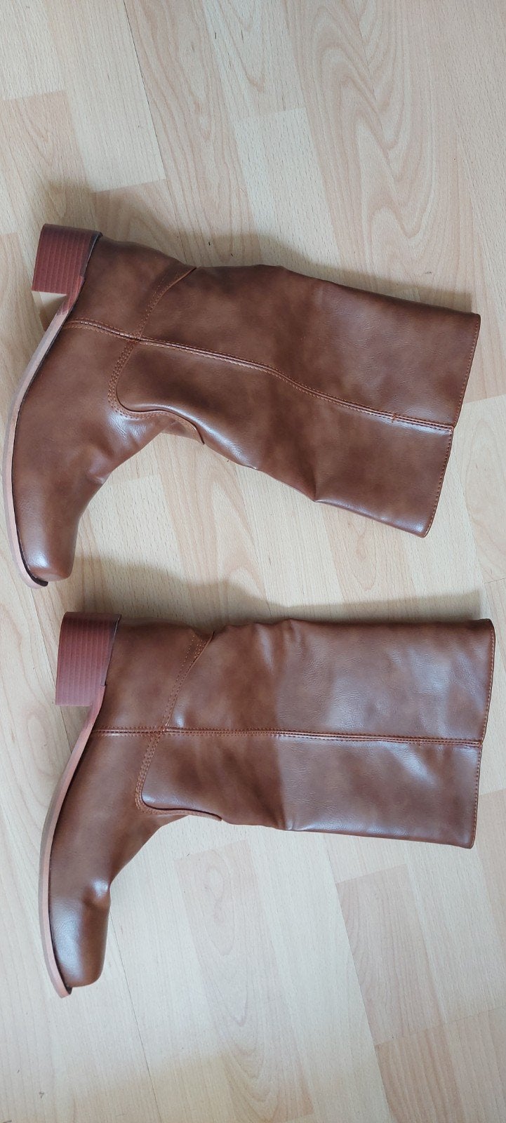 Bruine hoge laarzen, maat 42, Kleding | Dames, Ophalen of Verzenden, Gedragen, Bruin, Hoge laarzen