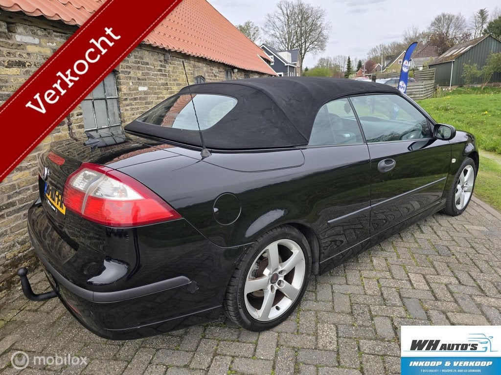 Saab 9-3 Cabrio 1.8t Vector, Auto's, Saab, 1998 cc, Gebruikt, 4 stoelen, Zwart