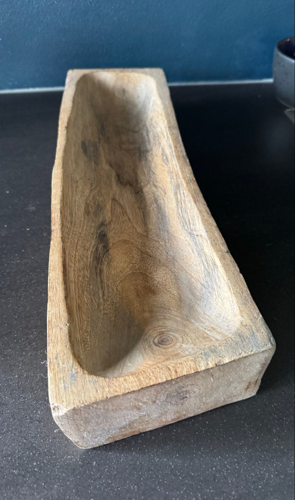 Decoratieve houten schaal - Langwerpig, Schaal, Ophalen of Verzenden, Zo goed als nieuw, Rechthoekig