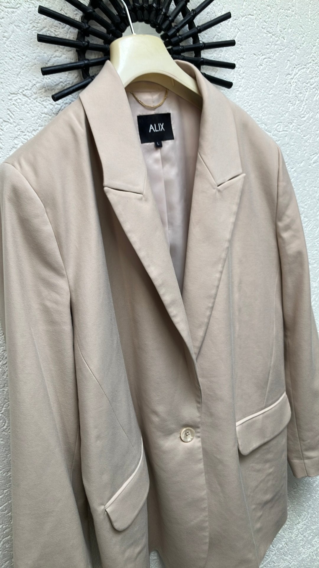 Alix the label blazer L, Kleding | Dames, Ophalen of Verzenden, Zo goed als nieuw, Beige