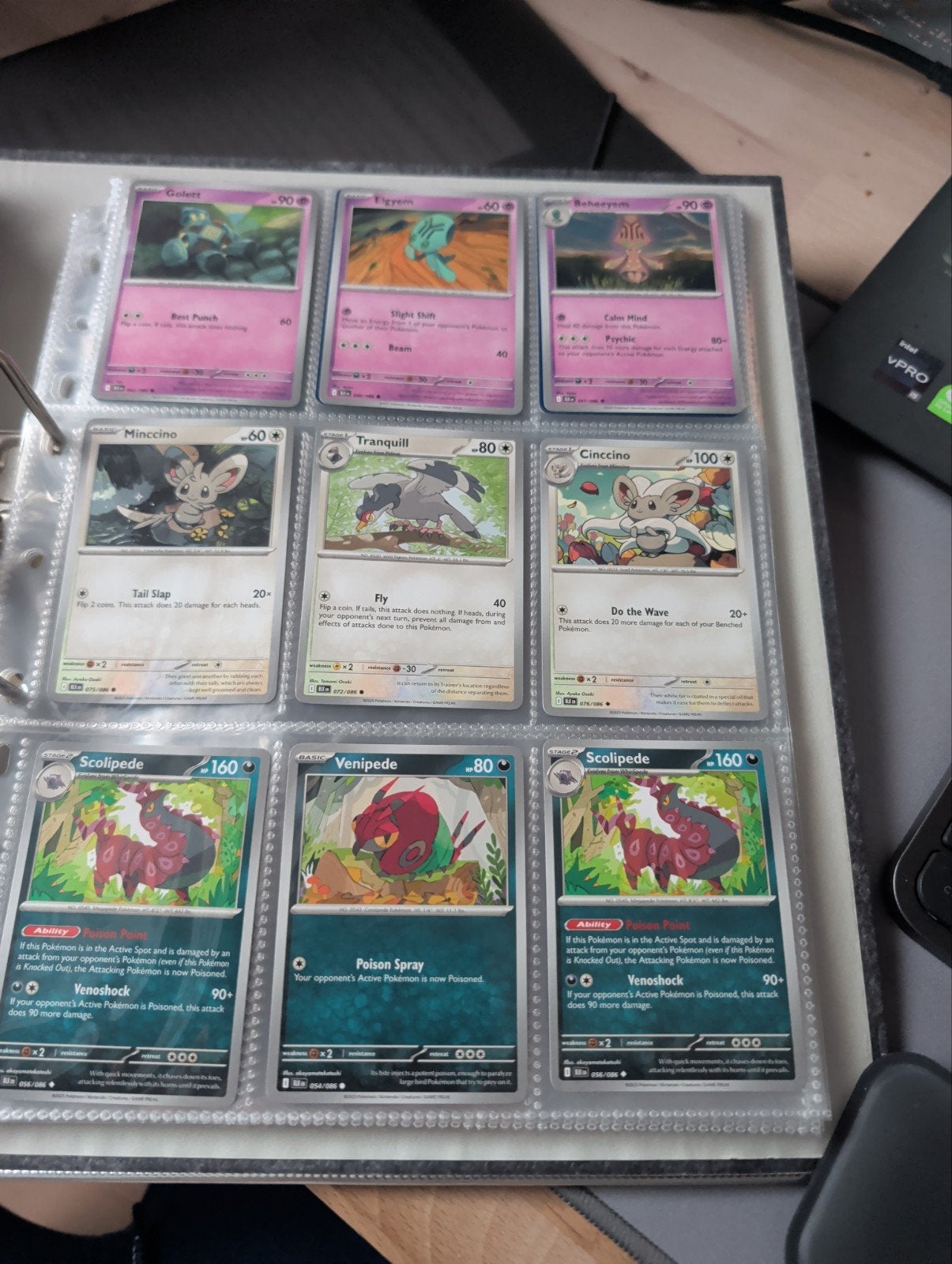 Bulk Pokémon kaarten met verzamelmap, Ophalen of Verzenden, Gebruikt, Meerdere kaarten