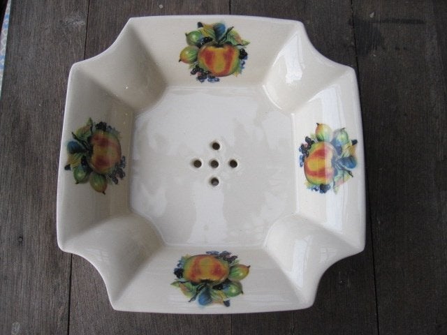 Prachtige antieke fruittest met uitlekschaal, apart model, Antiek en Kunst, Ophalen of Verzenden