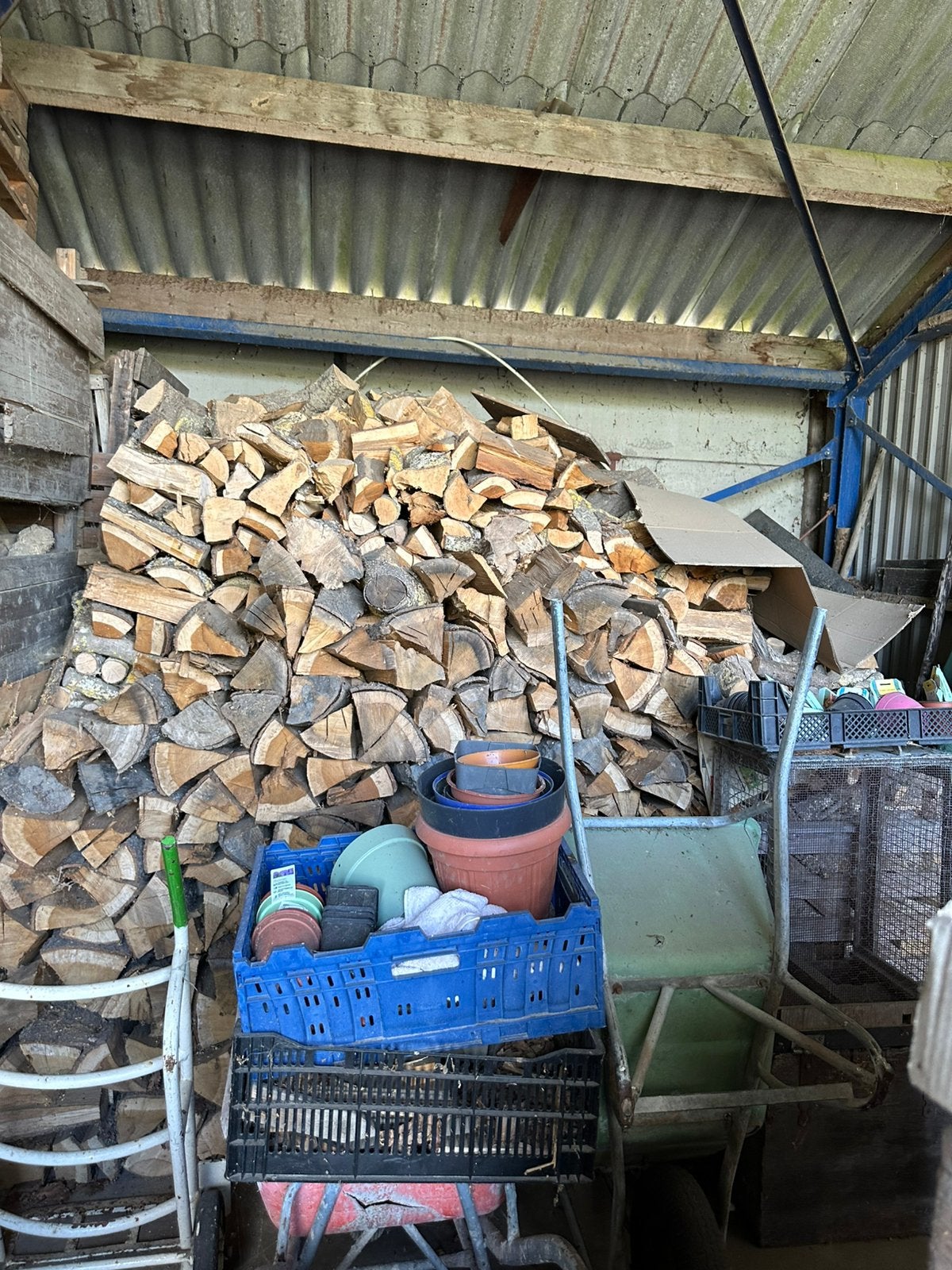 Droog kachel/haardhout, Minder dan 3 m³, Ophalen