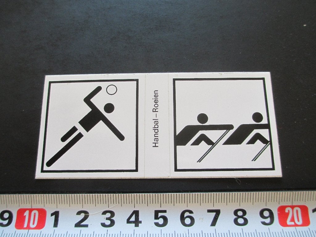 sticker Pictogram Handbal Roeien  Hansaplast, Verzamelen, Ophalen, Zo goed als nieuw