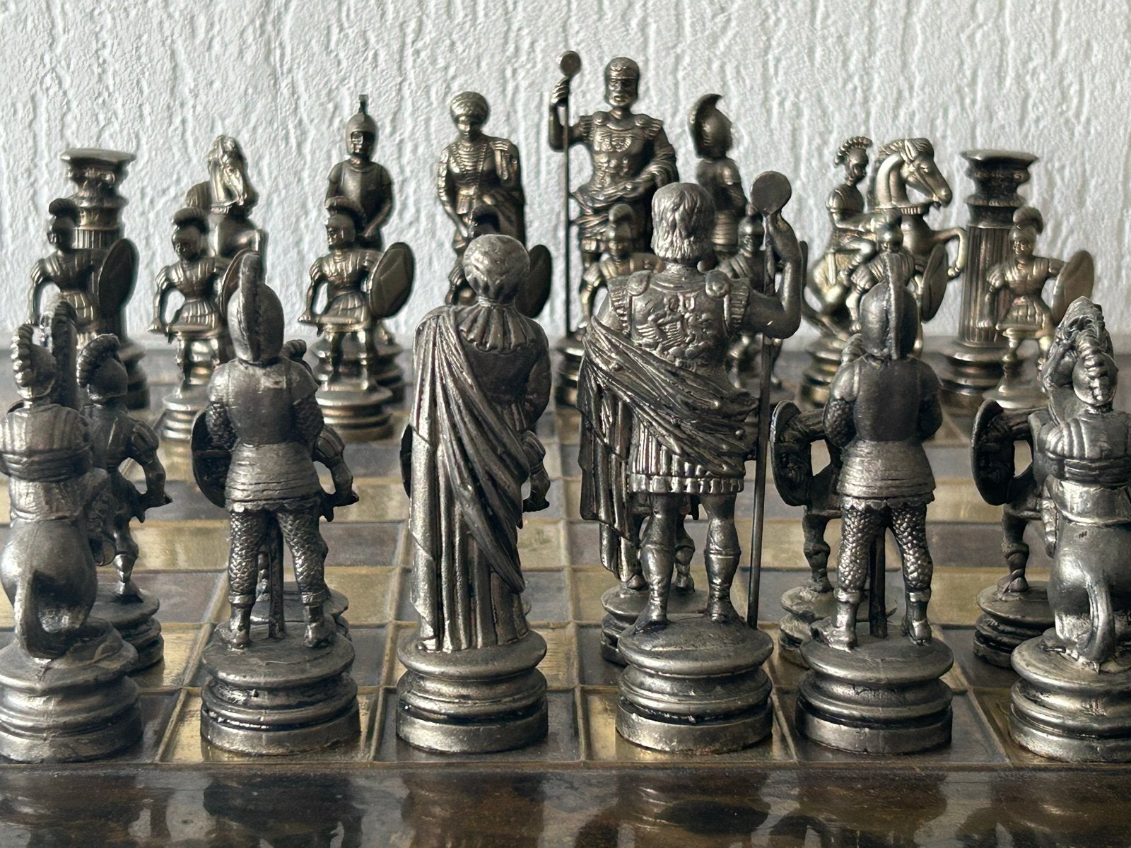 Uniek Schaakspel uit Griekenland - Compleet met Doos, Ophalen of Verzenden, Zo goed als nieuw