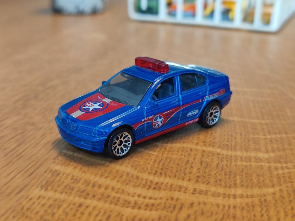 Matchbox BMW 323i Police BLAUW, Ophalen of Verzenden, Zo goed als nieuw, Auto